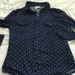 Anchor Stretch Button Down